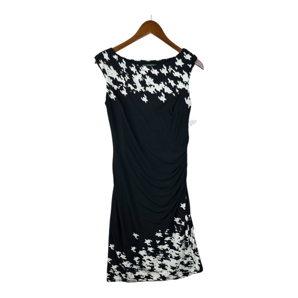 Lauren Ralph Lauren Dress Ruched Waist Floral Print Dress Size 6